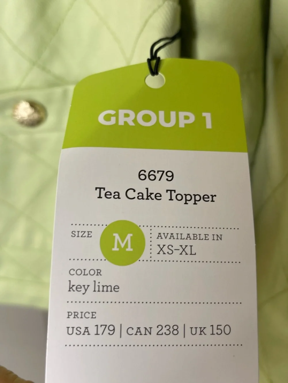 CAbi Tea Cake Topper Cotton Jacket Sz M